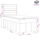 vidaXL Boxspring ágy matraccal fejtámlával Fekete 90 x 200 cm Szövet