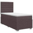 vidaXL Boxspring ágy matraccal Sötét Barna 90 x 200 cm Szövet