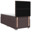 vidaXL Boxspring ágy matraccal Sötét Barna 90 x 200 cm Szövet