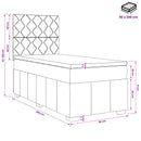 vidaXL Boxspring ágy matraccal Világosszürke 90 x 200 cm Szövet