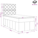 vidaXL Boxspring ágy matraccal fejtámlával Fekete 90 x 200 cm Szövet