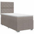 vidaXL Boxspring ágy matraccal fejtámlával Tópszínű 90 x 200 cm Szövet