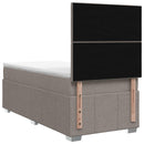 vidaXL Boxspring ágy matraccal fejtámlával Tópszínű 90 x 200 cm Szövet