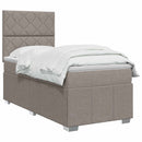 vidaXL Boxspring ágy matraccal fejtámlával Tópszínű 90 x 200 cm Szövet