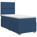 vidaXL Boxspring ágy matraccal fejtámlával Kék 90 x 200 cm Szövet