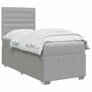 vidaXL Boxspring ágy matraccal Világosszürke 100 x 200 cm Szövet