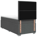 vidaXL Boxspring ágy matraccal Sötétszürke 100 x 200 cm Szövet