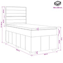 vidaXL Boxspring ágy matraccal Sötétszürke 100 x 200 cm Szövet
