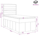vidaXL Boxspring ágy matraccal fejtámlával Fekete 100 x 200 cm Szövet