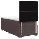 vidaXL Boxspring ágy matraccal Sötét Barna 100 x 200 cm Szövet