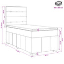 vidaXL Boxspring ágy matraccal Sötét Barna 100 x 200 cm Szövet
