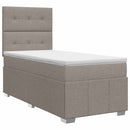 vidaXL Boxspring ágy matraccal Tópszínű 100 x 200 cm Szövet