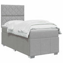 vidaXL Boxspring ágy matraccal Világosszürke 100 x 200 cm Szövet