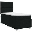 vidaXL Boxspring ágy matraccal fejtámlával Fekete 100 x 200 cm Szövet