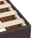 vidaXL Boxspring ágy matraccal Sötét Barna 100 x 200 cm Szövet