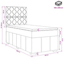 vidaXL Boxspring ágy matraccal Sötét Barna 100 x 200 cm Szövet
