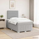 vidaXL Boxspring ágy matraccal Világosszürke 120 x 200 cm Szövet