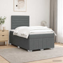 vidaXL Boxspring ágy matraccal Sötétszürke 120 x 200 cm Szövet
