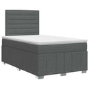 vidaXL Boxspring ágy matraccal Sötétszürke 120 x 190 cm Szövet