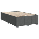 vidaXL Boxspring ágy matraccal Sötétszürke 120 x 190 cm Szövet