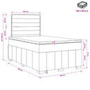 vidaXL Boxspring ágy matraccal Sötétszürke 120 x 190 cm Szövet