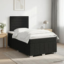 vidaXL Boxspring ágy matraccal fejtámlával Fekete 120 x 190 cm Szövet