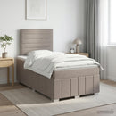 vidaXL Boxspring ágy matraccal Tópszínű 120 x 190 cm Szövet
