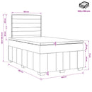 vidaXL Boxspring ágy matraccal Krémszínű 120 x 190 cm Szövet