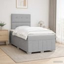 vidaXL Boxspring ágy matraccal Világosszürke 120 x 190 cm Szövet
