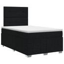 vidaXL Boxspring ágy matraccal fejtámlával Fekete 120 x 190 cm Szövet