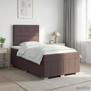 vidaXL Boxspring ágy matraccal Sötét Barna 120 x 190 cm Szövet
