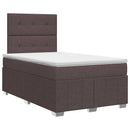 vidaXL Boxspring ágy matraccal Sötét Barna 120 x 190 cm Szövet