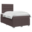 vidaXL Boxspring ágy matraccal Sötét Barna 120 x 190 cm Szövet