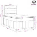 vidaXL Boxspring ágy matraccal Sötét Barna 120 x 190 cm Szövet