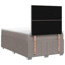vidaXL Boxspring ágy matraccal Tópszínű 120 x 190 cm Szövet