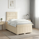 vidaXL Boxspring ágy matraccal Krémszínű 120 x 200 cm Szövet