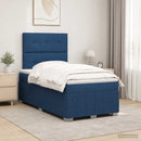 vidaXL Boxspring ágy matraccal fejtámlával Kék 120 x 200 cm Szövet
