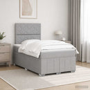 vidaXL Boxspring ágy matraccal Világosszürke 120 x 190 cm Szövet