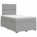 vidaXL Boxspring ágy matraccal Világosszürke 120 x 190 cm Szövet