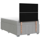 vidaXL Boxspring ágy matraccal Világosszürke 120 x 190 cm Szövet