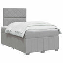 vidaXL Boxspring ágy matraccal Világosszürke 120 x 190 cm Szövet