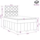 vidaXL Boxspring ágy matraccal Világosszürke 120 x 190 cm Szövet