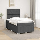 vidaXL Boxspring ágy matraccal Sötétszürke 120 x 190 cm Szövet