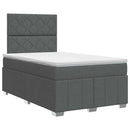 vidaXL Boxspring ágy matraccal Sötétszürke 120 x 190 cm Szövet