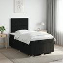vidaXL Boxspring ágy matraccal fejtámlával Fekete 120 x 190 cm Szövet