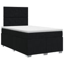 vidaXL Boxspring ágy matraccal fejtámlával Fekete 120 x 190 cm Szövet