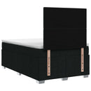 vidaXL Boxspring ágy matraccal fejtámlával Fekete 120 x 190 cm Szövet