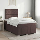 vidaXL Boxspring ágy matraccal Sötét Barna 120 x 190 cm Szövet
