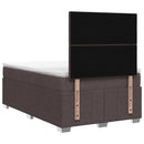 vidaXL Boxspring ágy matraccal Sötét Barna 120 x 190 cm Szövet