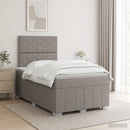 vidaXL Boxspring ágy matraccal Tópszínű 120 x 190 cm Szövet